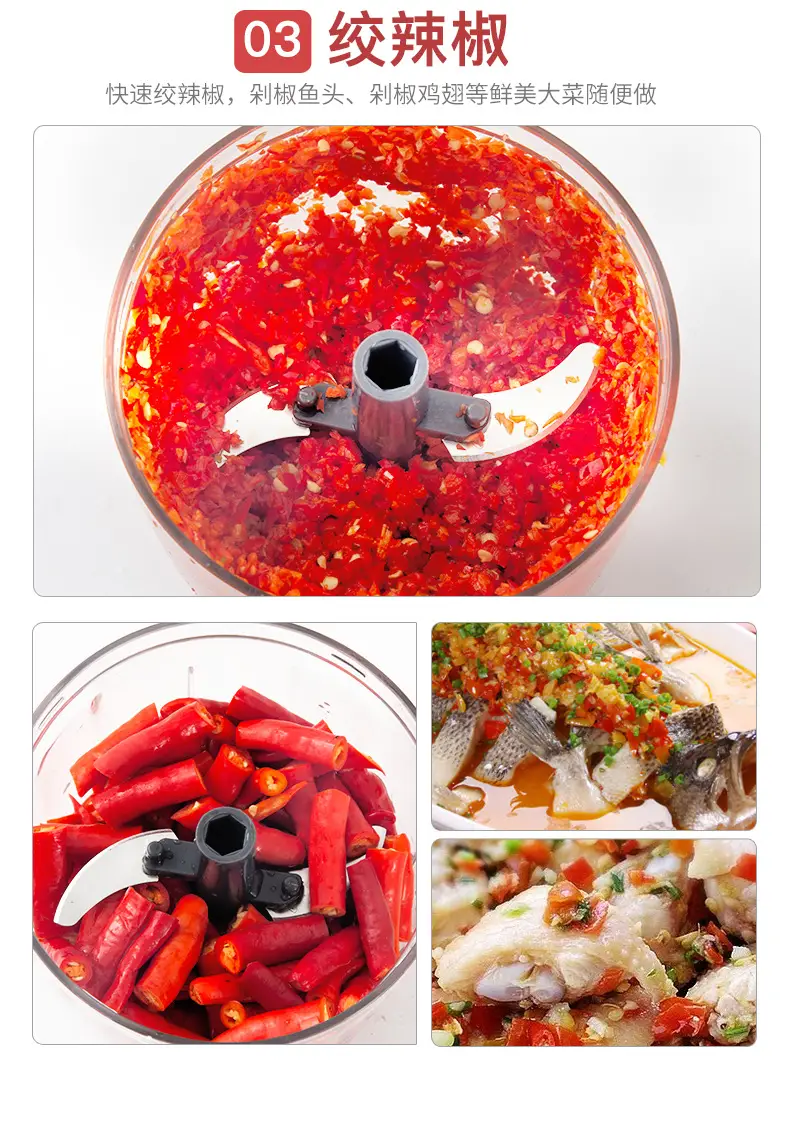 900ml Manual Blender for Veggie Chopping & Chili Making — feature 4