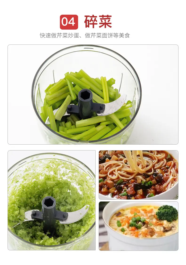 900ml Manual Blender for Veggie Chopping & Chili Making — feature 5