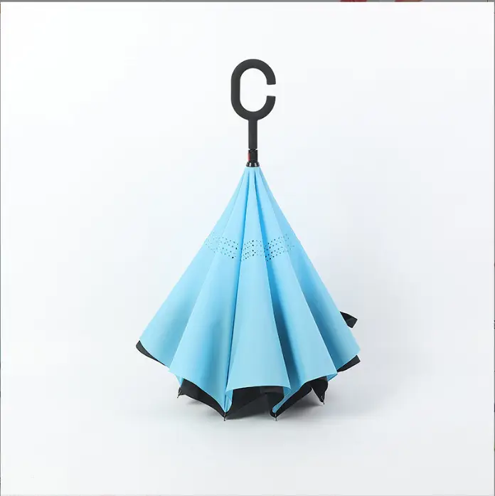 Double Layer Reverse Umbrella Yellow Black Hands Free - Image 9
