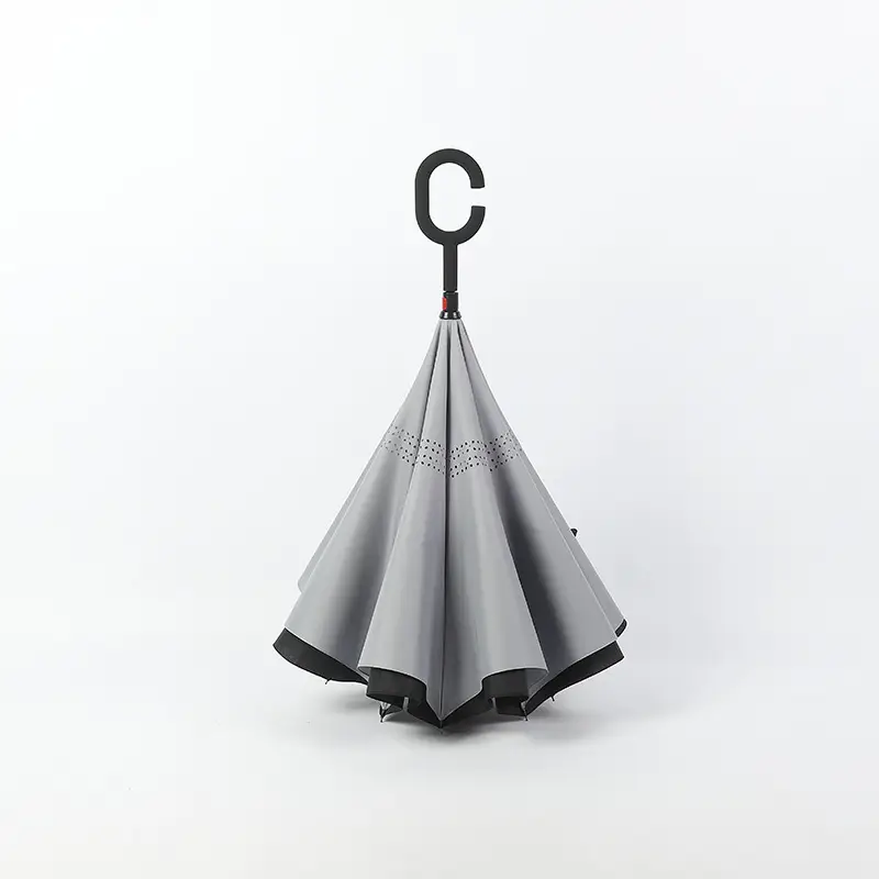 Double Layer Reverse Umbrella Yellow Black Hands Free - Image 10
