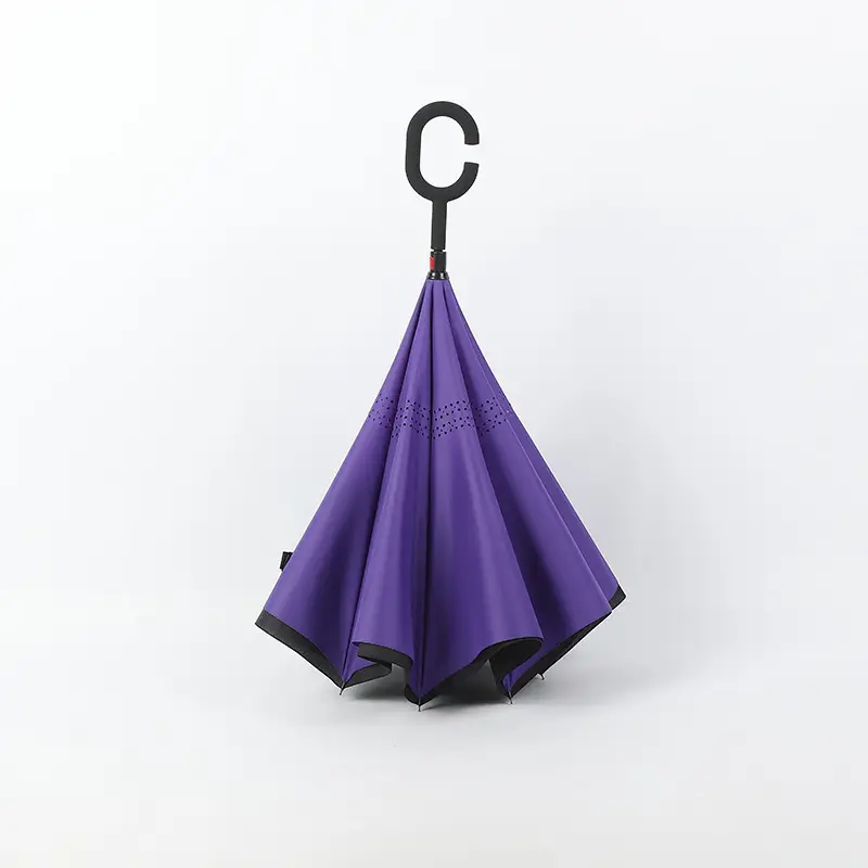 Double Layer Reverse Umbrella Yellow Black Hands Free - Image 12