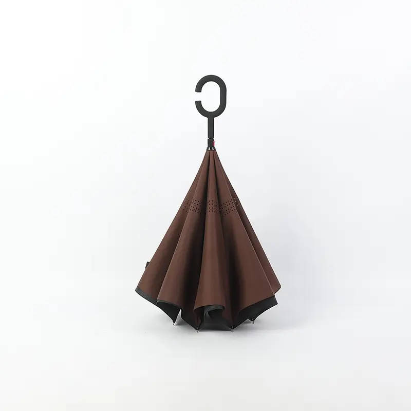 Double Layer Reverse Umbrella Yellow Black Hands Free - Image 14
