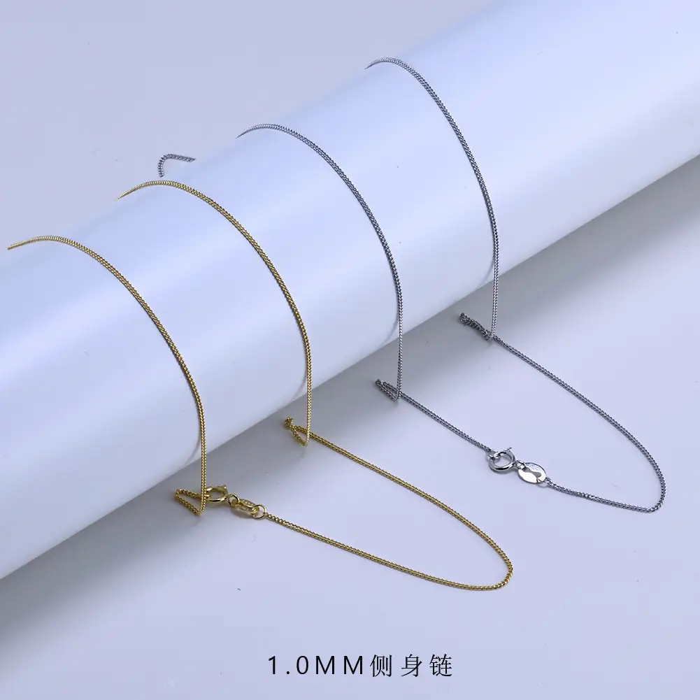 Gold Plated Women's S925 Sterling Silver Necklace with Clasp — feature 13