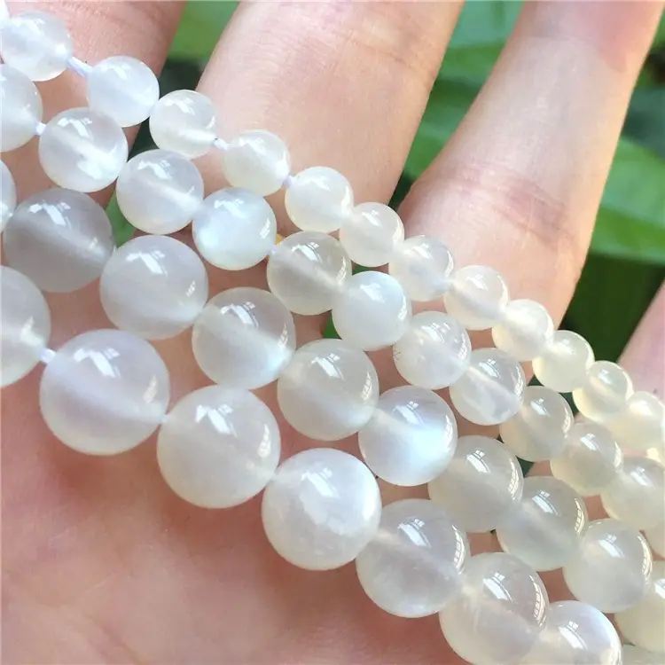 Natural White Moonstone Semi-Finished Loose Beads - Image 4
