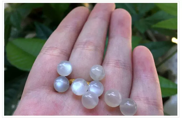 Natural White Moonstone Semi-Finished Loose Beads — feature 21