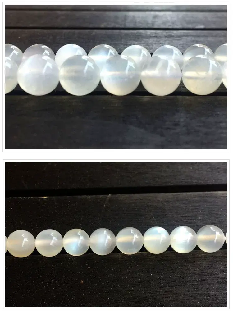 Natural White Moonstone Semi-Finished Loose Beads — feature 22