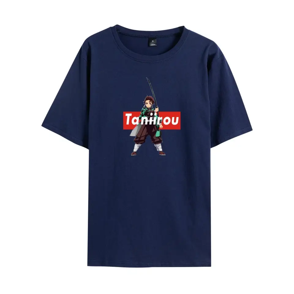 Men Black Graphic T-Shirt with Anime Design - Image 24