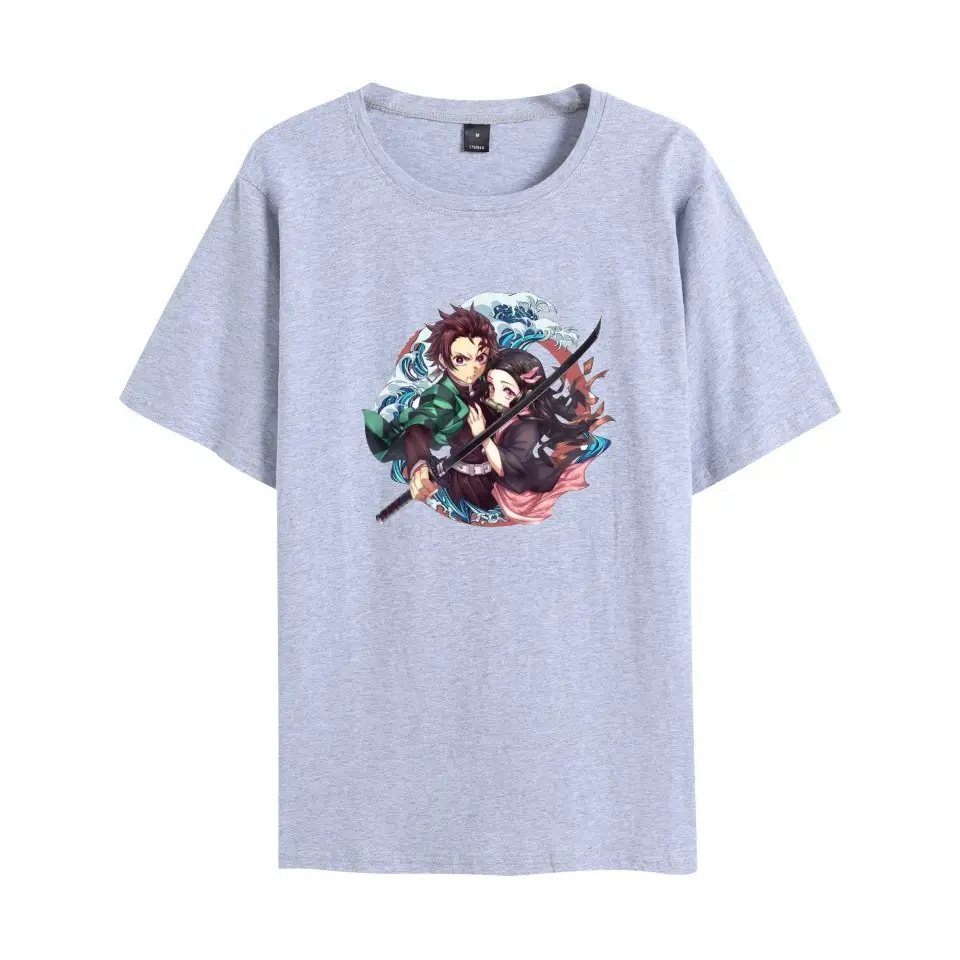 Men Black Graphic T-Shirt with Anime Design - Image 3
