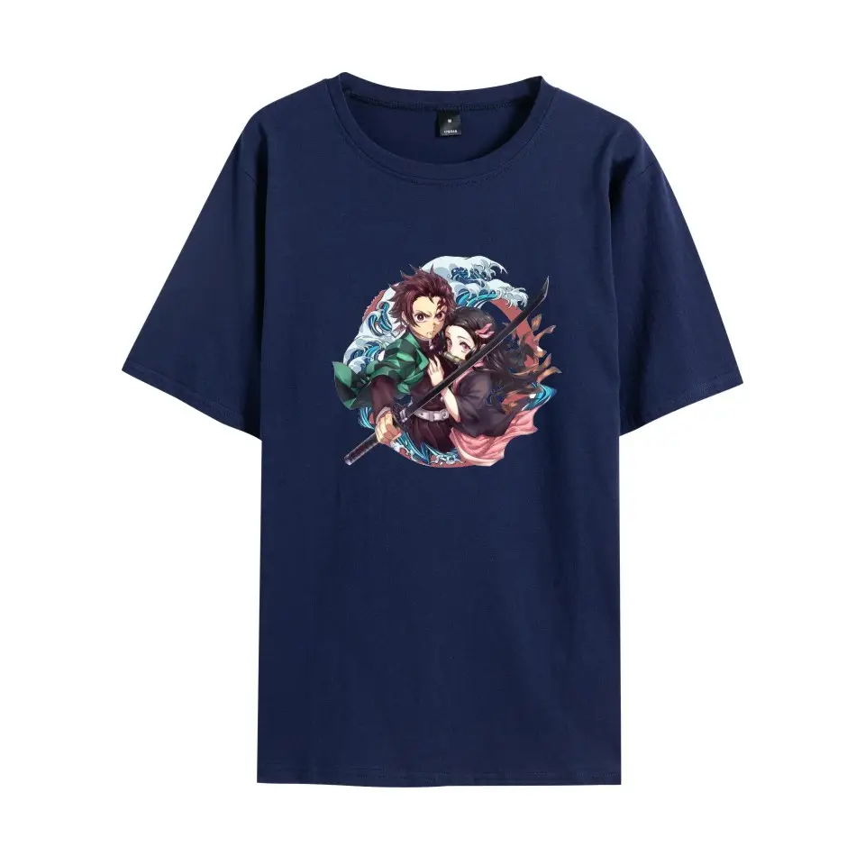 Men Black Graphic T-Shirt with Anime Design - Image 4