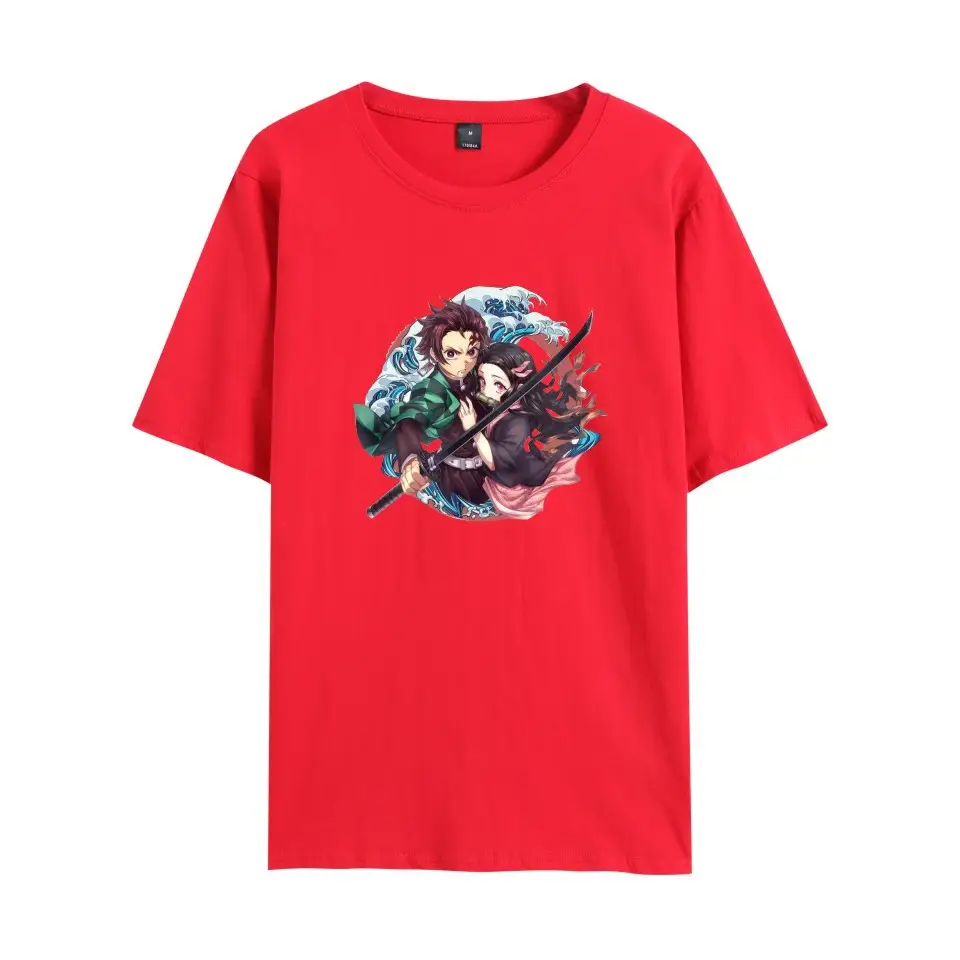 Men Black Graphic T-Shirt with Anime Design - Image 6