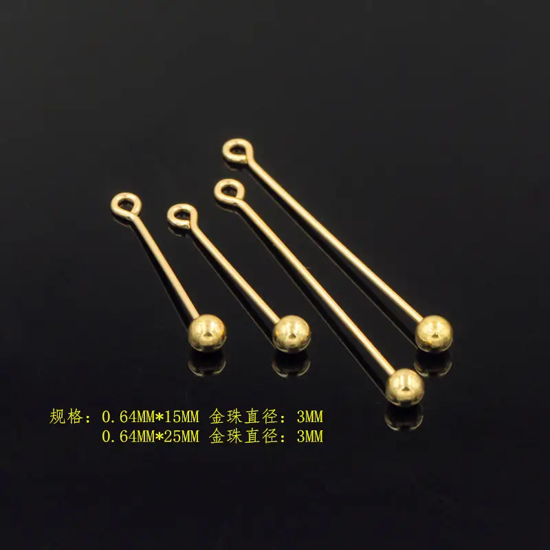 Gold Infused Spiral Screw Needle with Ball End - Image 3