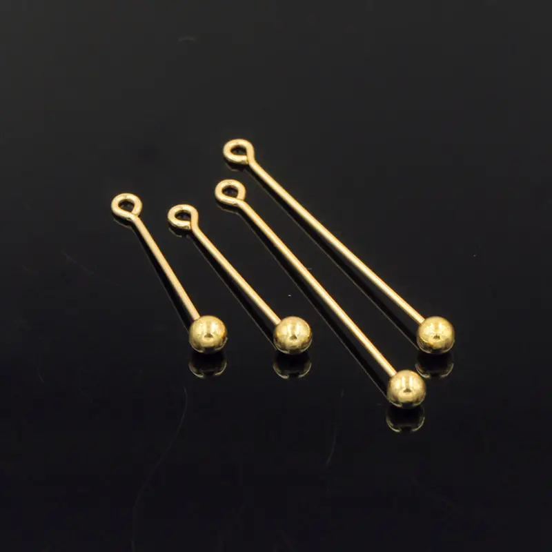 Gold Infused Spiral Screw Needle with Ball End - Image 4