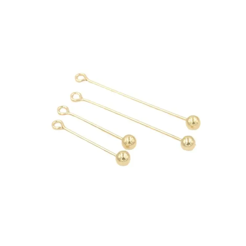 Gold Infused Spiral Screw Needle with Ball End - Image 6