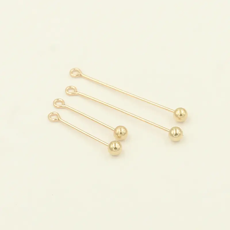 Gold Infused Spiral Screw Needle with Ball End — feature 4