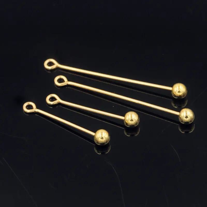 Gold Infused Spiral Screw Needle with Ball End — feature 5