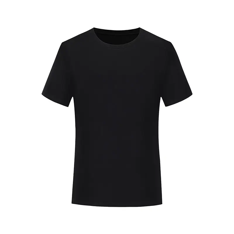 Men Black Short Sleeve T-Shirt - Image 2