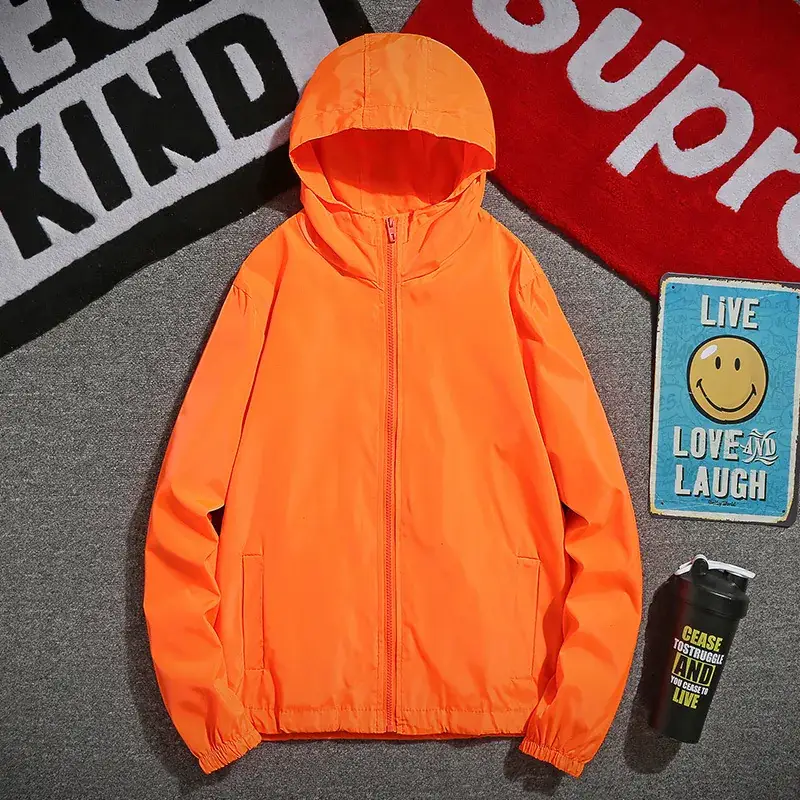 Men's White Hooded Jacket with Logo Print - Image 7