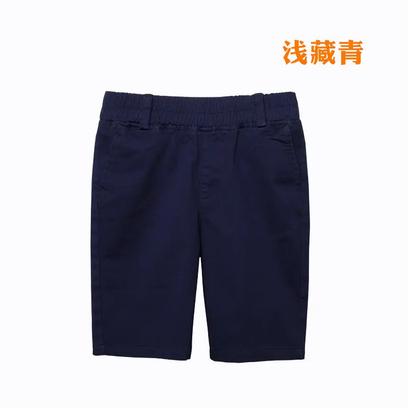 Children's Cotton Shorts White Black Beige Blue Medium - Image 8