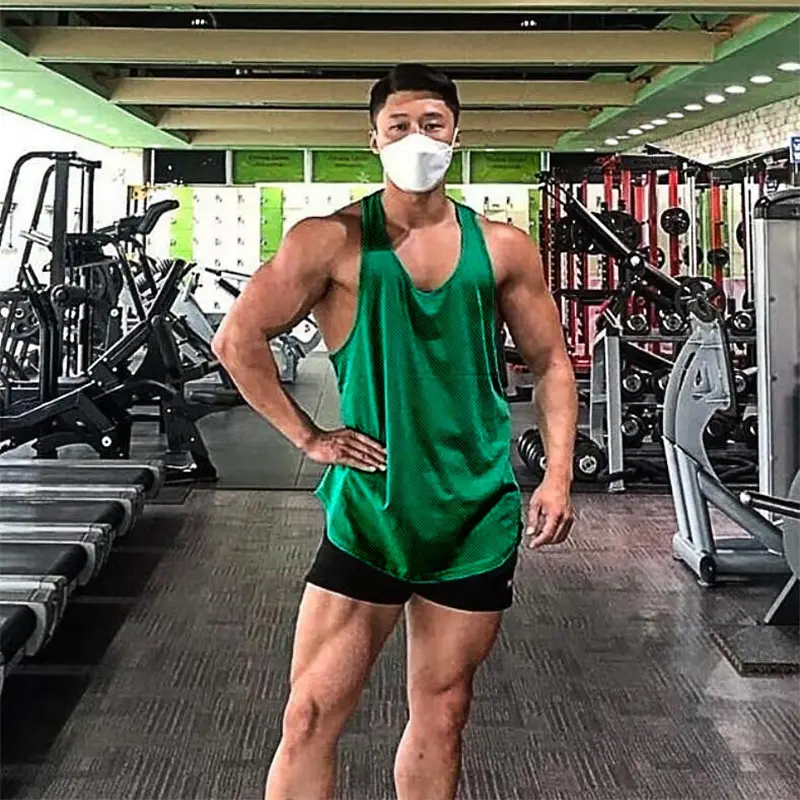 Muscle Men's Red Mesh Sleeveless Vest - Image 9
