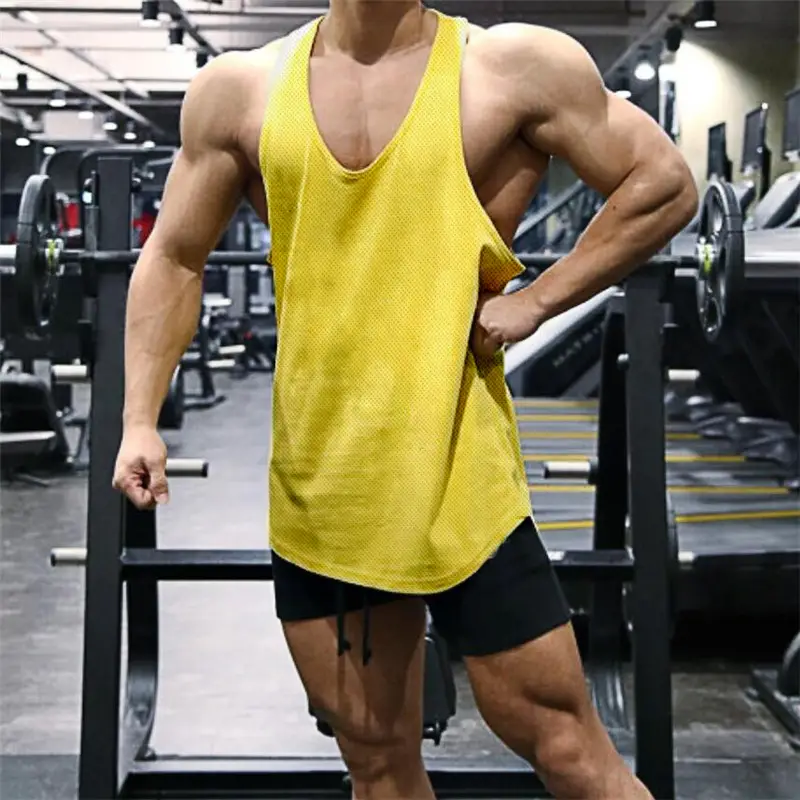 Muscle Men's Red Mesh Sleeveless Vest - Image 2