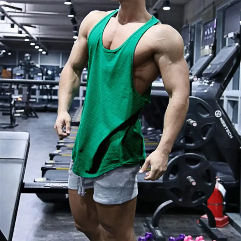 Muscle Men's Red Mesh Sleeveless Vest - Image 5