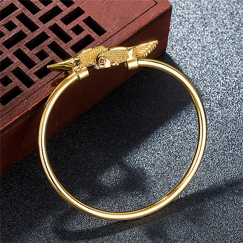 Burmese Fish Gold Plated Double Eye Bracelet - Image 3