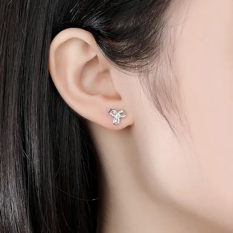 S925 Silver Flower Earrings for Women