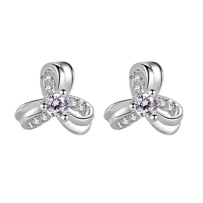 S925 Silver Flower Earrings for Women