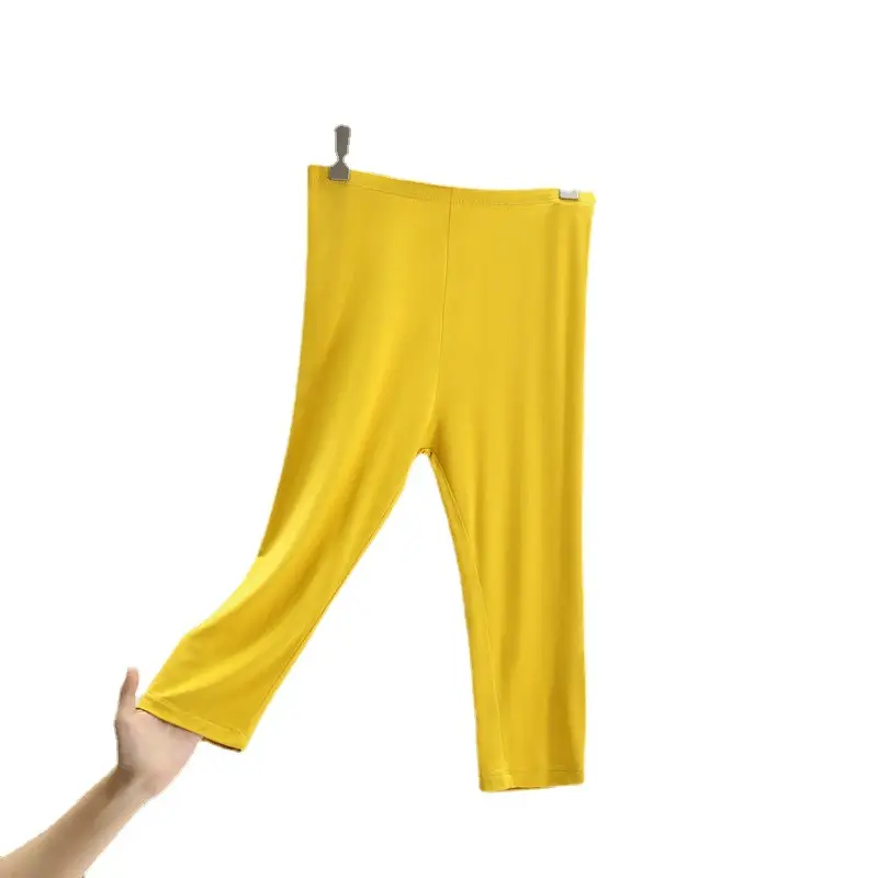 White Modal Leggings Plus Size High Waist Slim - Image 23