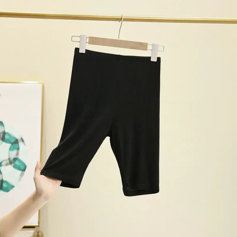 White Modal Leggings Plus Size High Waist Slim - Image 7