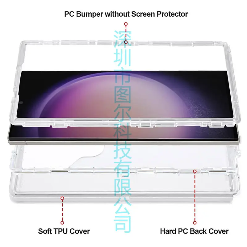 Transparent 3-In-1 Phone Case with Shock Absorption Design - Image 8