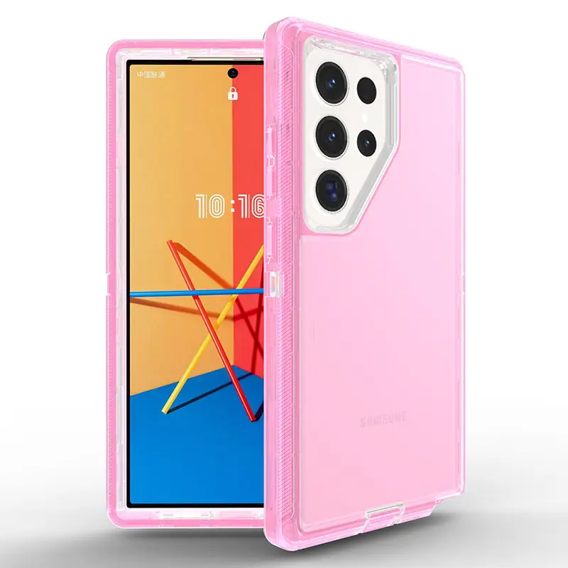 Transparent 3-In-1 Phone Case with Shock Absorption Design - Image 3