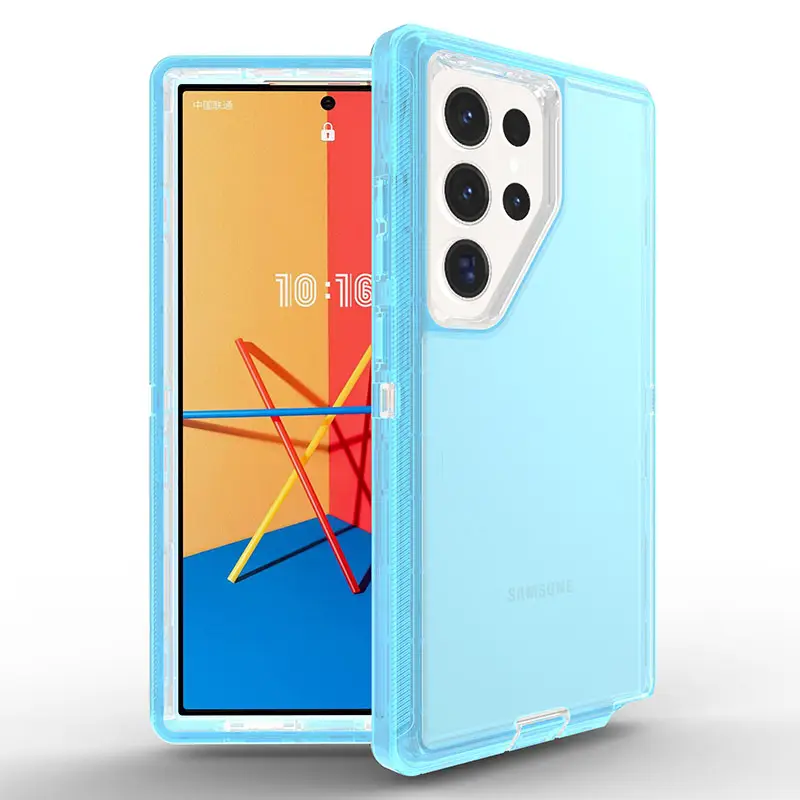 Transparent 3-In-1 Phone Case with Shock Absorption Design - Image 5