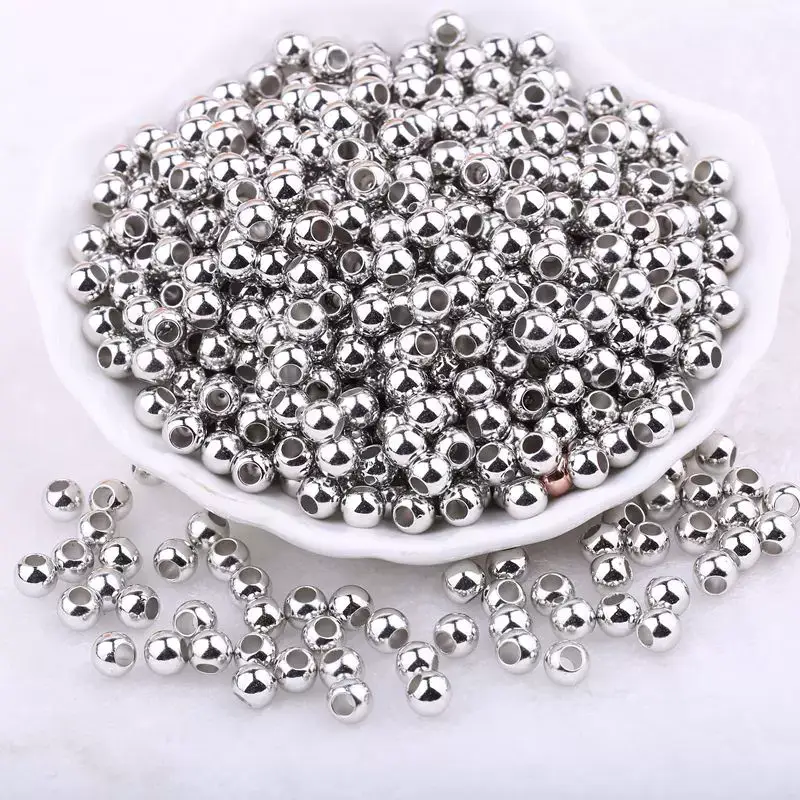 Electroplated Gold & Silver Round Beads Large Hole — feature 6