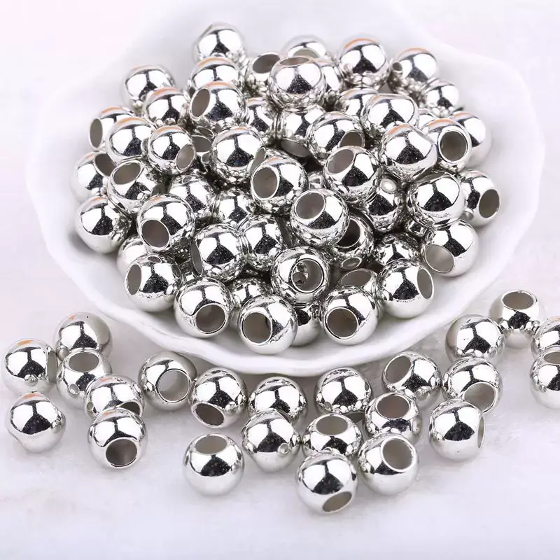 Electroplated Gold & Silver Round Beads Large Hole — feature 9