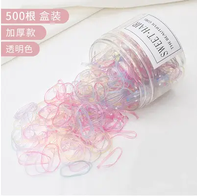 500 Pack Transparent Rubber Bands for Girls Hair Accessories - Image 4