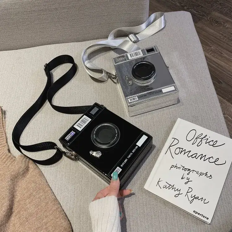2023 Black Wide Shoulder Strap Camera Bag - Image 4