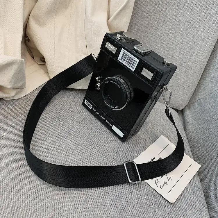 2023 Black Wide Shoulder Strap Camera Bag - Image 6
