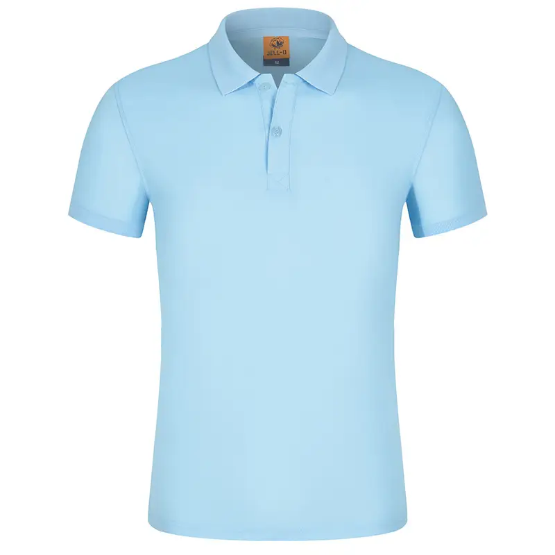Blue Short Sleeve Polo T-Shirt for Men - Image 6