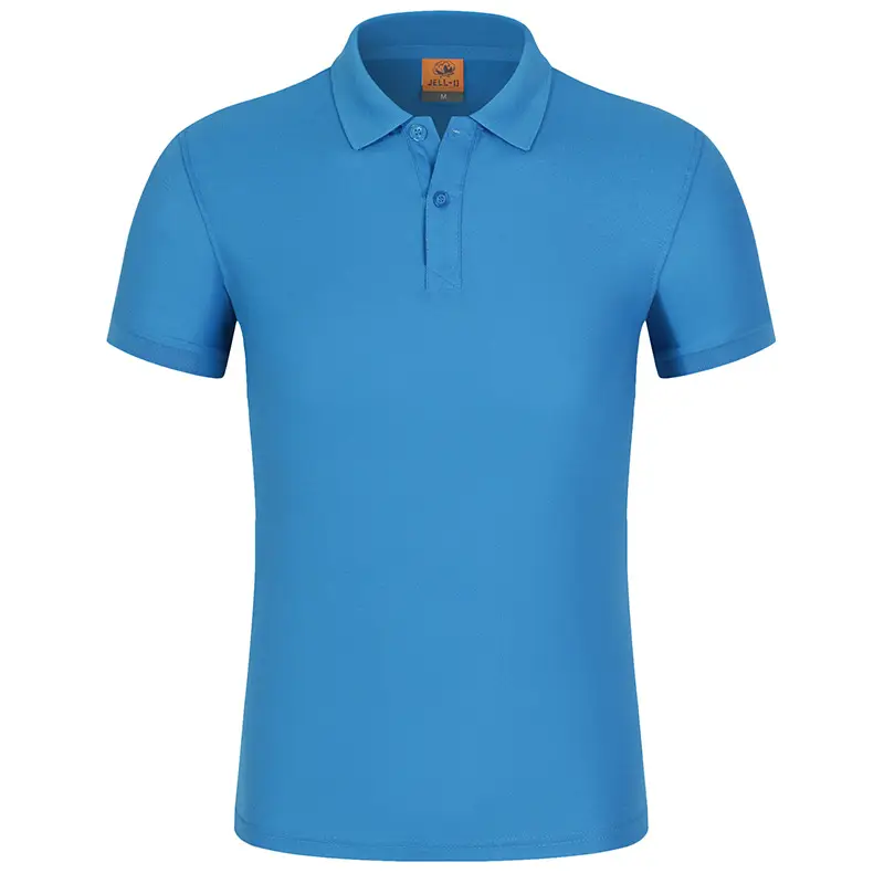Blue Short Sleeve Polo T-Shirt for Men - Image 8