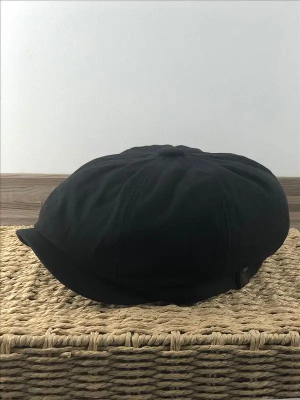 New Cotton Linen British Wind Cap Big Head Octagonal Retro Casual Men's Cap - Image 2