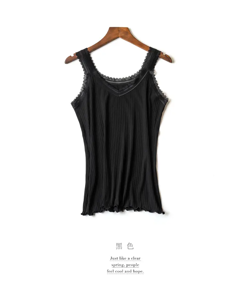 Women's Sleeveless Lace Vest Underwear Beige High Elastic — feature 47