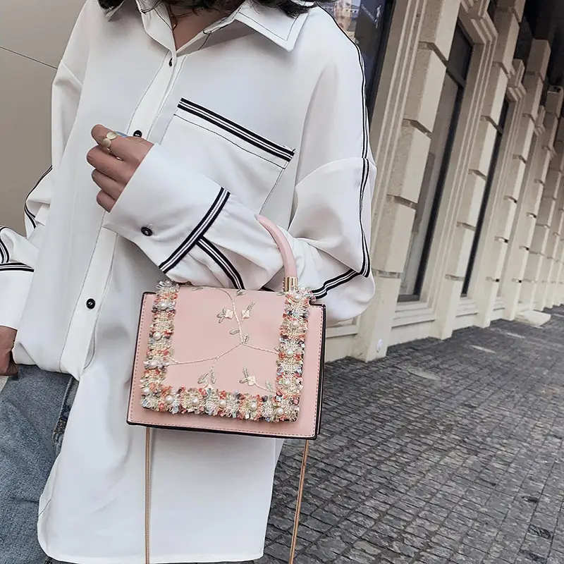 Pink Korean Style Crossbody Bag for Women