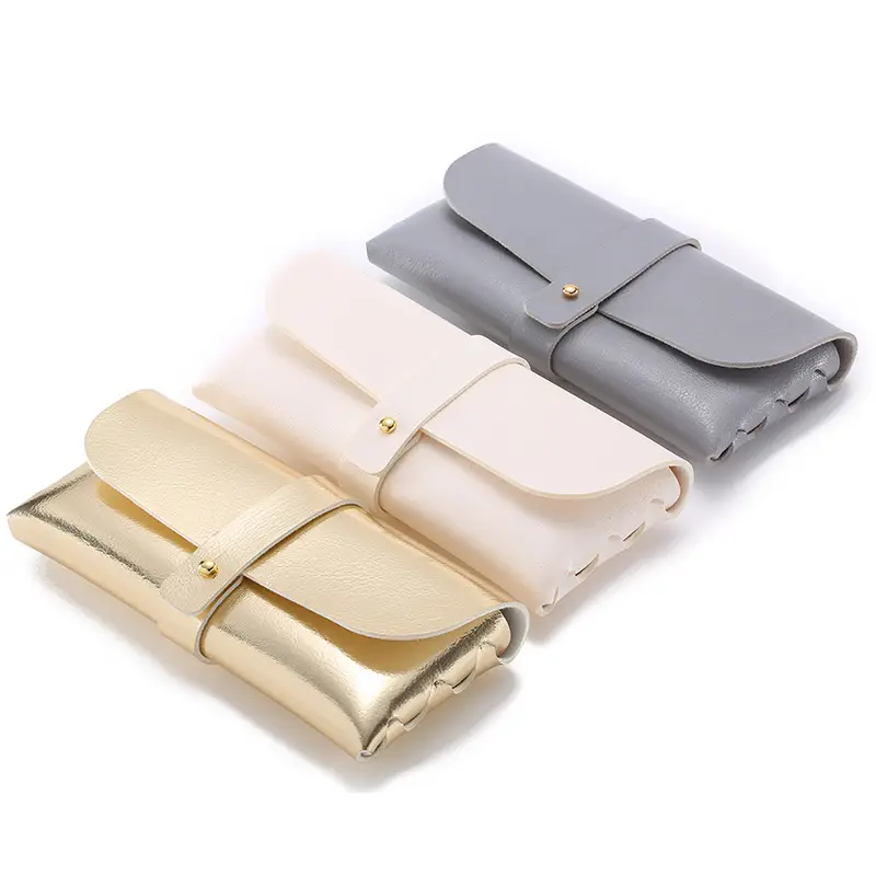 Portable Leather Sunglasses Pouch Soft Pouch for Sunglasses