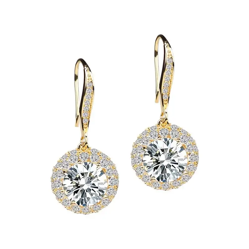 Zircon Stud Earrings for Women 2025 Trendy Geometric Design