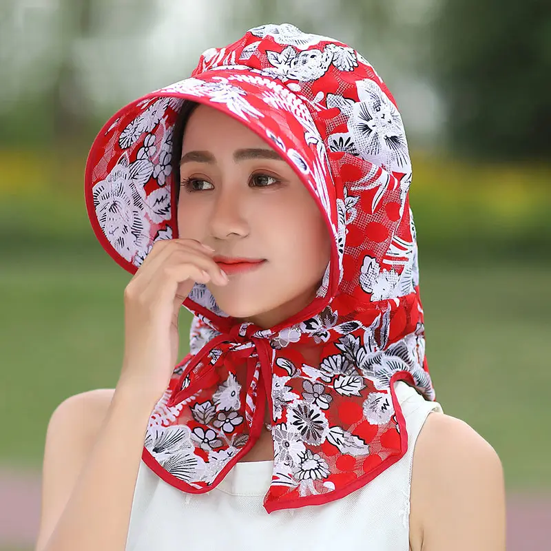 Blue Floral Foldable Sun Hat for Kids Beach Wear - Image 5