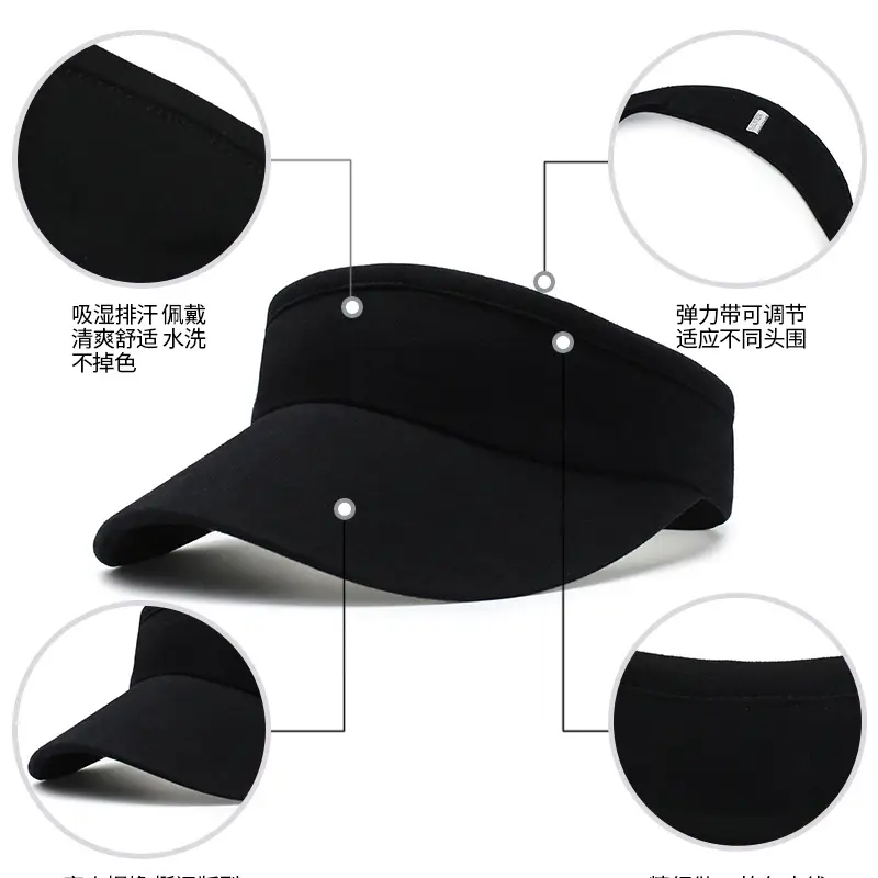 Women White UV Visor Cap Summer Sports Sunshade - Image 15