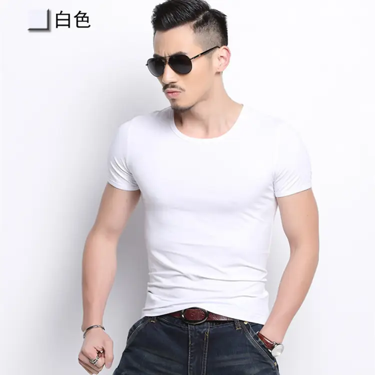 Men's Black Slim Fit T-Shirt Short Sleeve - Image 19