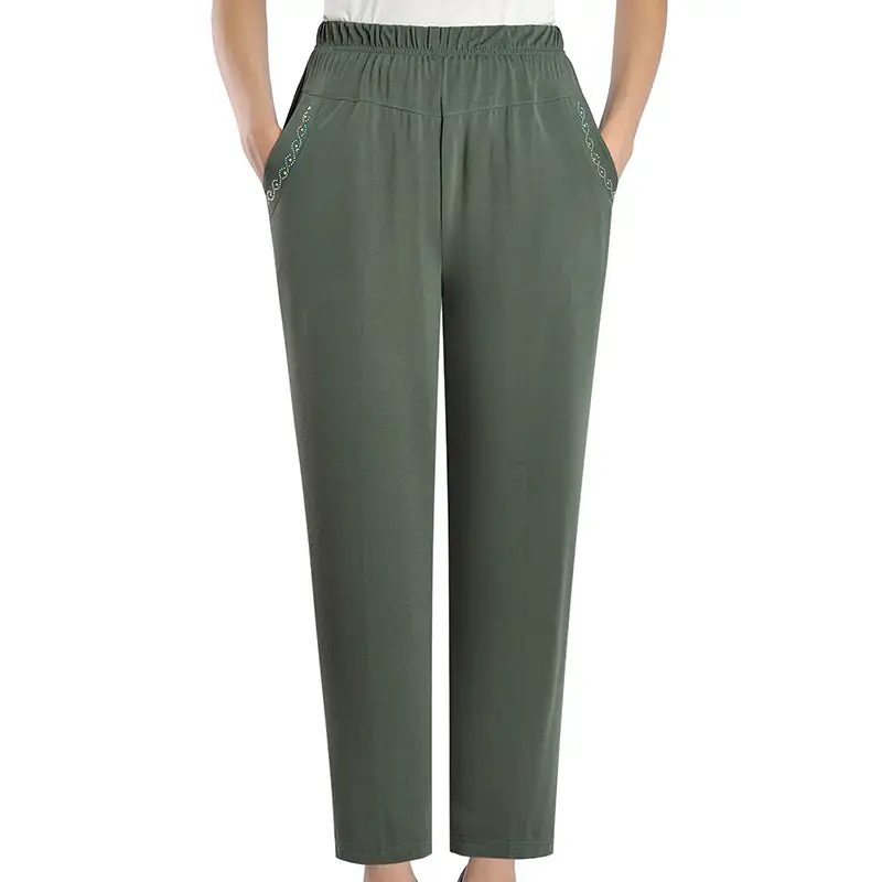Women's Brown Wide Elapsed Summer Pants Large - Image 4