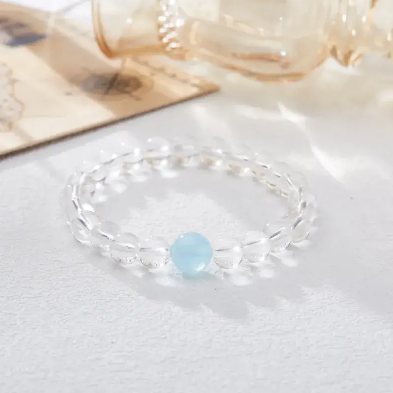 Aquamarine Crystal Bracelet for Women - Image 8